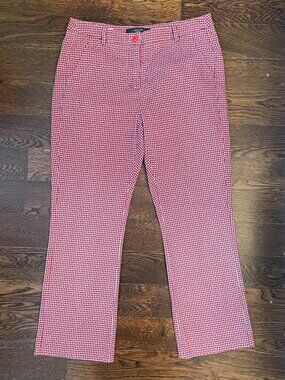 Max Mara Weekend Stretch Capri Pants Flare FITW19 Red/Blue/White-Sz. 4